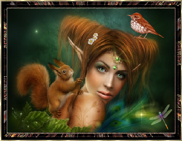 Belle Lutine avec ses animaux