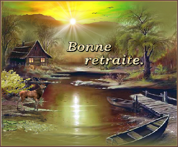 Bonne retraite/ paysage campagne relaxant