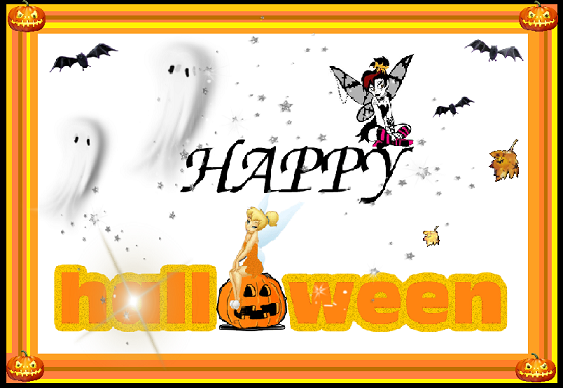 Hapy Halloween : fée Clochettte et et fée punk.