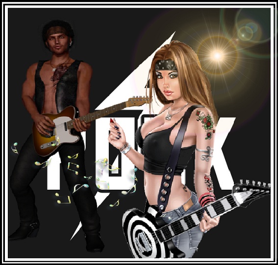 Couple musiciens rock 