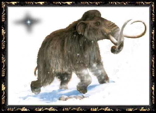 Mammouth dans les glaces