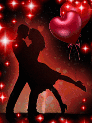Couple d'amoureux feux d'artifices