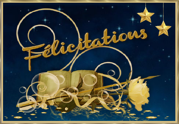 Félicitations/ déco  or