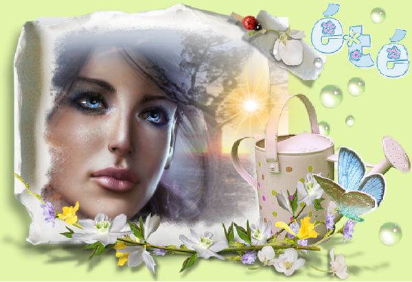 Portrait femme / décor été 