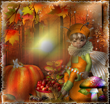 Lutin citrouille automne