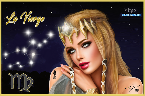 Astrologie signe de la Vierge /Fille blond naturel